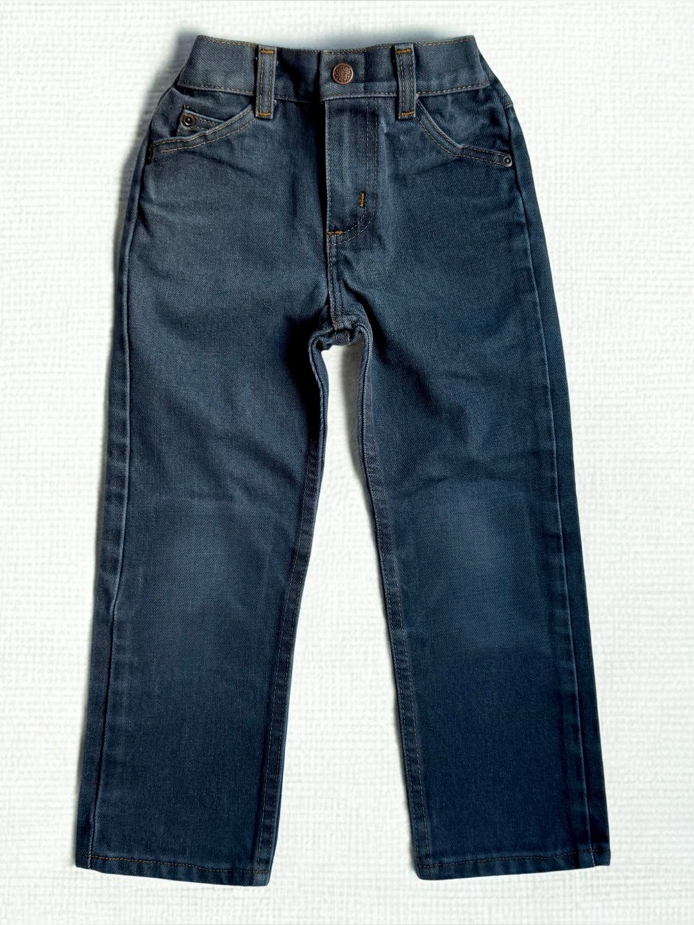 Vintage 80s Sears Toughskins Jeans Boys 5 (Fits Sz 4) Dark Blue Charcoal Wash